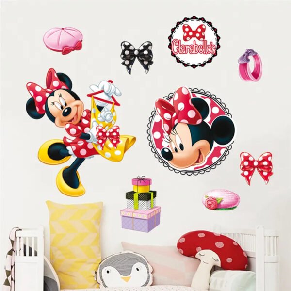 3D Mickey & Minnie Cartoon Wall Stickers