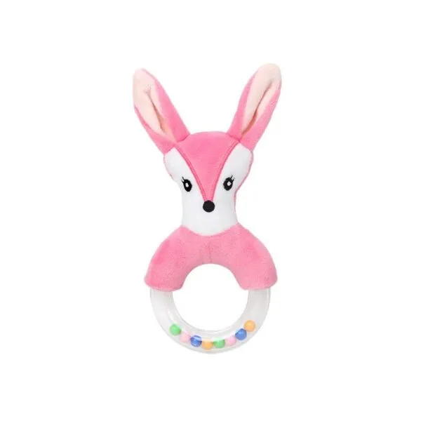 Soft Animal Handbell Rattles with Teether