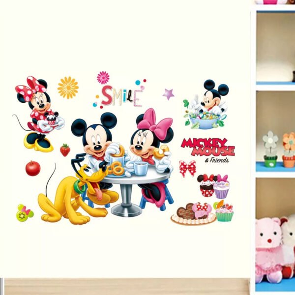 3D Mickey & Minnie Cartoon Wall Stickers