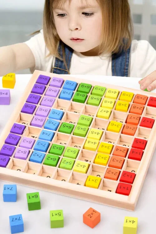 Montessori Wooden Multiplication Table: Math Educational Toy