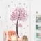 Pink Butterfly Flower Tree Wall Decals