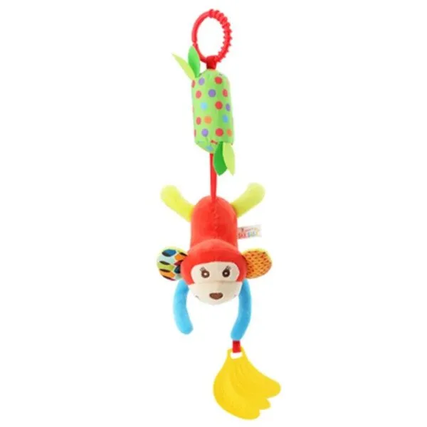 Soft Animal Handbell Rattles with Teether