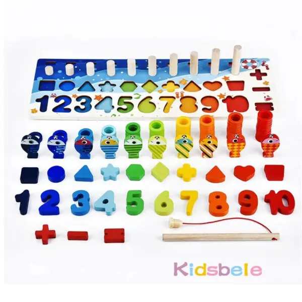 Montessori Math Puzzle Fishing Toy