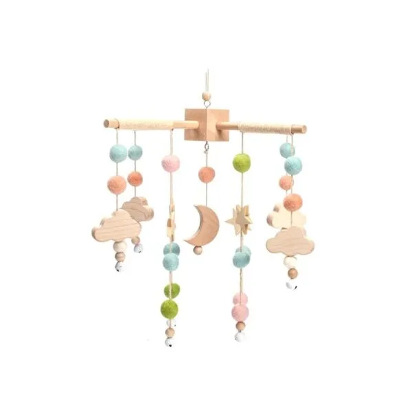 Wooden Baby Rattle & Crib Mobile