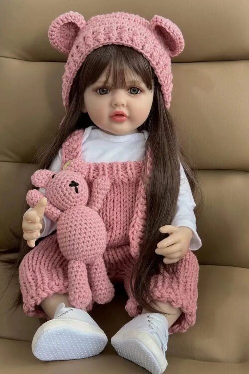 55 CM Reborn Doll – Realistic Silicone Newborn Girl, Toddler Toy Gift