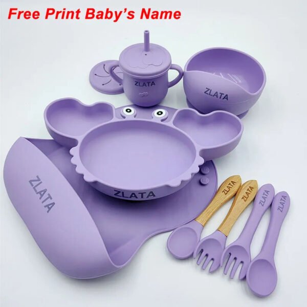 Personalized Baby Crab Plate Set