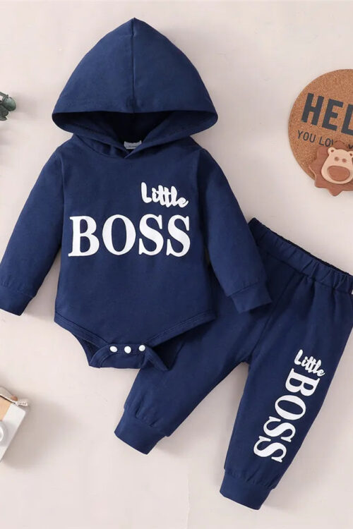 0-24M Newborn Hoodie & Pants Set – Spring Baby Boy Outfit