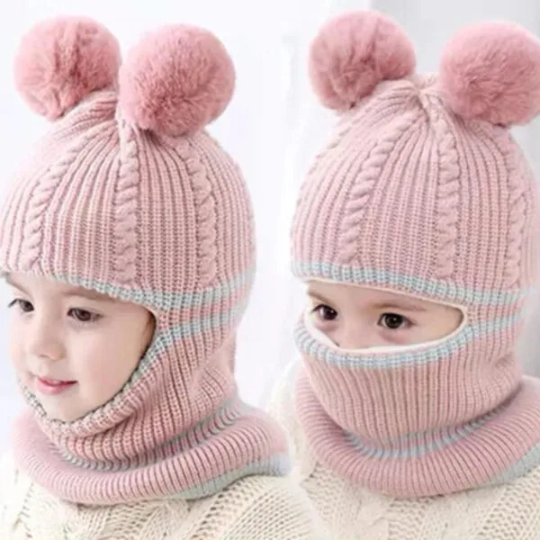 Warm Acrylic Baby Hat & Scarf Set