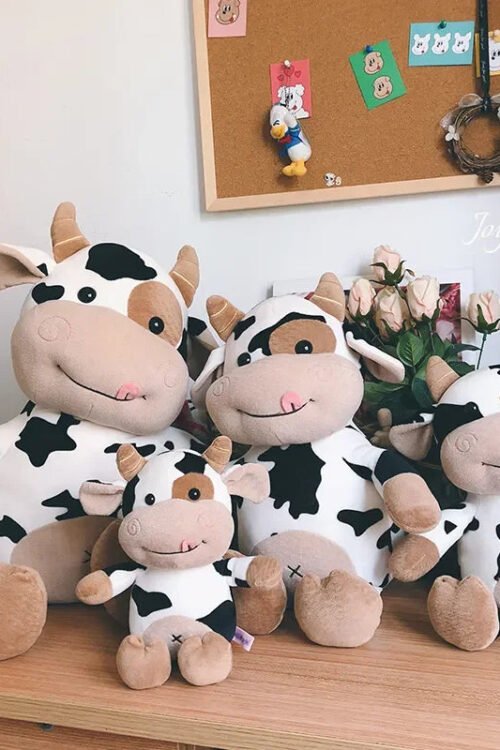 25/35cm Milk Cow Plush Toy – Soft, Cute Cattle Doll for Kids