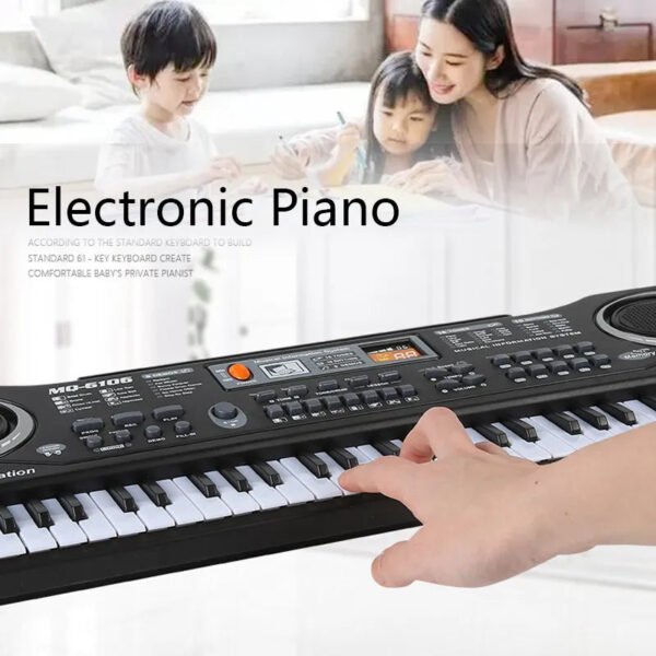 61-Key Portable Kids' Piano Keyboard with Microphone