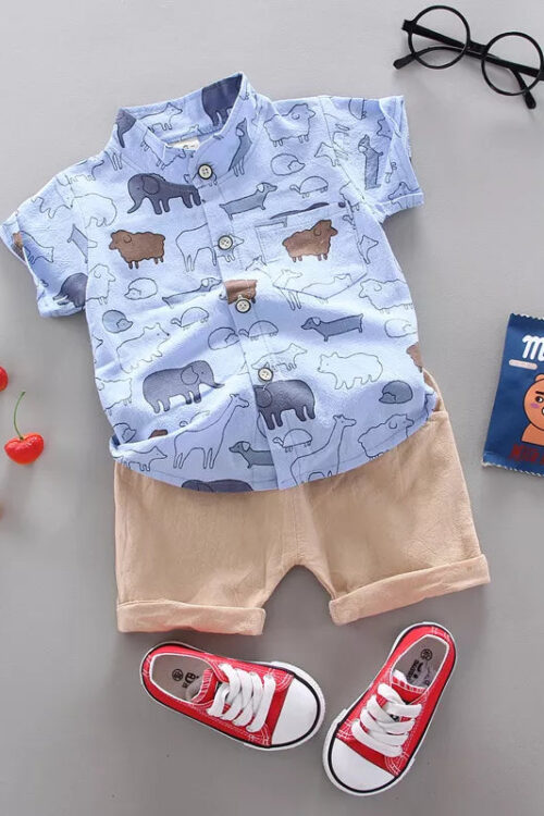 Baby Boy’s 2PCS Summer Suit: Casual Top & Shorts Set