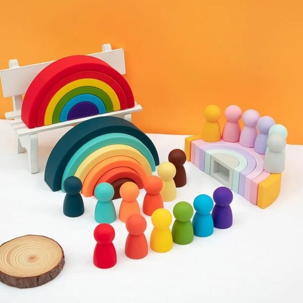 6-10pc BPA-Free Silicone Baby Blocks