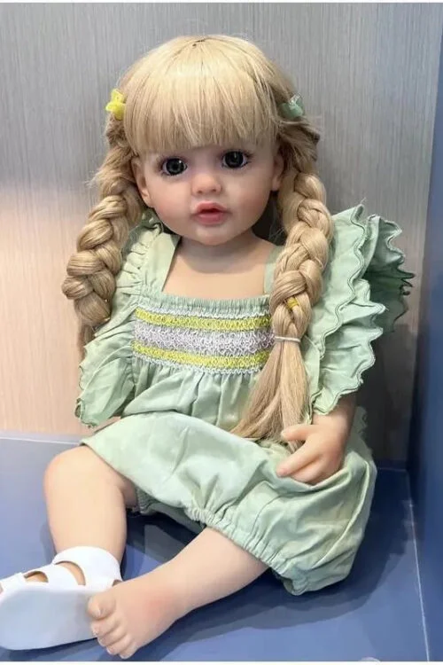 55cm Full Silicone Reborn Doll – Long Hair Betty Princess