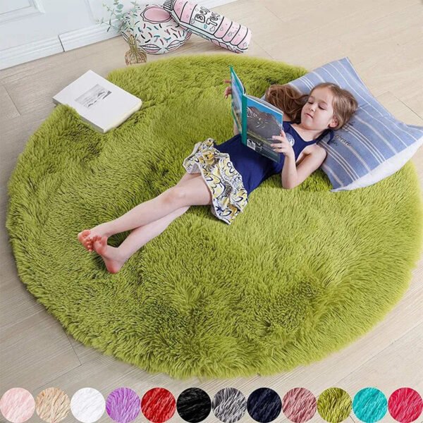 Soft Shaggy Fluffy Round Rug