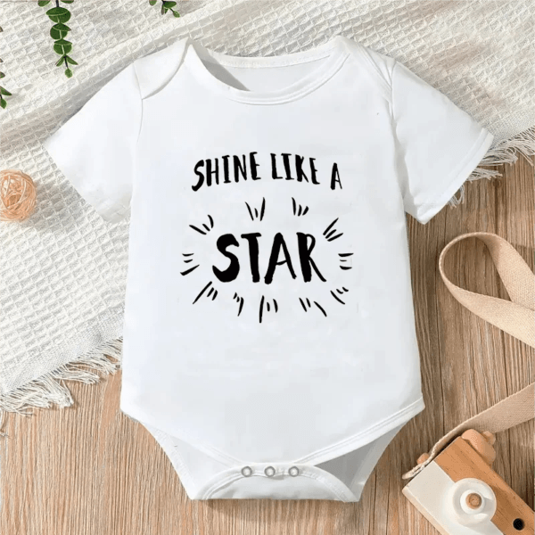 Newborn Letter Print Romper