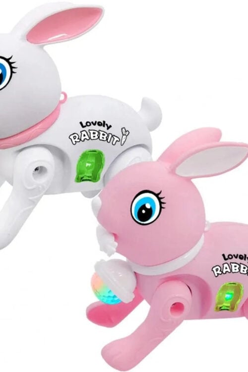 Electronic Walking Rabbit Toy with Music and Light, Baby Crawler