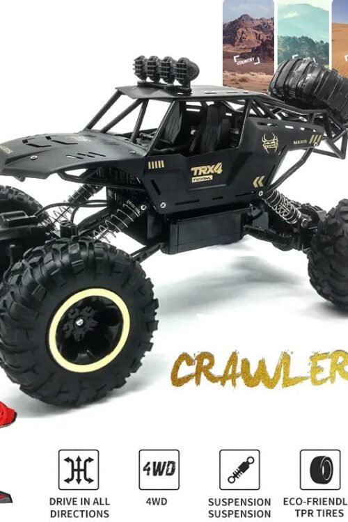 1:12 4WD RC Car with LED, 2.4G Buggy Off-Road Truck for Kids