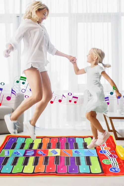 20-Key Kids Piano Mat – Duet Keyboard with 8 Sounds & Dance Pad