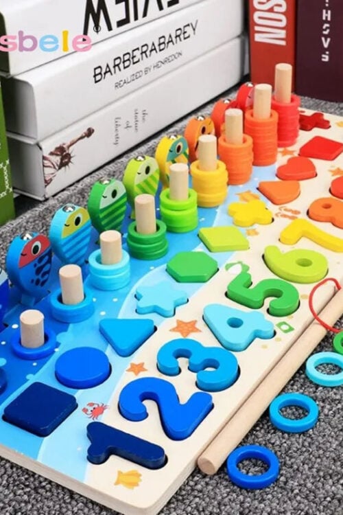 Montessori Math Puzzle Fishing Toy: Educational Toddler Game