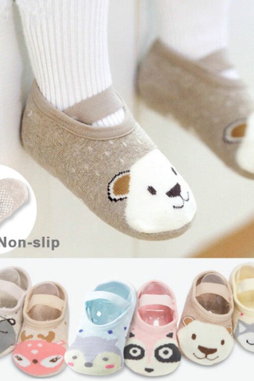 1 Pair Fashion Baby Girls Boys Cute Cartoon Non-slip Cotton Floor Socks