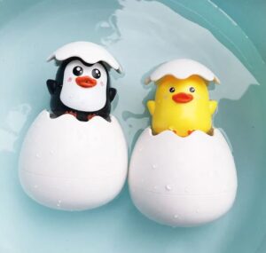 Cute Duck & Penguin Egg Water Spray Bath Toys for Kids