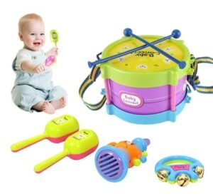 Kids’ 5-Piece Drum & Trumpet Band Set